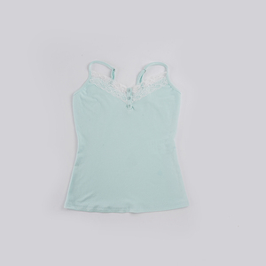 Y2K Fashion Women Lace Patchwork Button Front V Neck Slim Fit <b>Green</b> <b>Cami</b> Tank <b>Top</b> Sweet Sexy Summer Streetwear Crop <b>Top</b> - Product Image 6