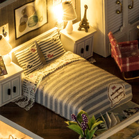IIECREATE K-028 Casas de Muñecas Miniatura de Madera DIY, Rompecabezas 3D, Modelo de Juguete para Adultos, Diseño Urbano Compacto