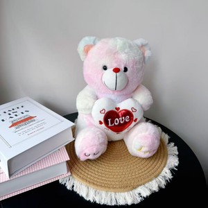 Oso de Peluche Colorido en Forma de Corazón, Lindo Oso de Peluche con Diseño Tie-Dye para el Día de San Valentín, Día de la Madre, Regalo para Fiestas - Product Image 2