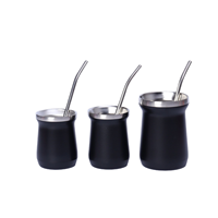 Mug à Yerba Maté Portable en Acier Inoxydable à Double Paroi, Réutilisable et Sain, avec Bombilla