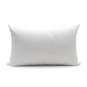 Capa de travesseiro 100% algodão à prova d'água branca da fábrica com zíper