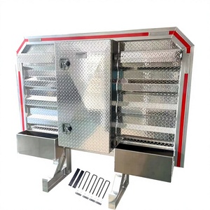 공장 도매 68 \ "X 80 \" 트럭 액세서리 미니 금고 및 2 체인 행거가있는 평판 트레일러 택시 두통 랙 - Product Image 1