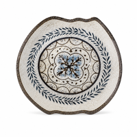 Service de table en mélamine série Marron Bleu, comprenant bols et tasses, pour réunions familiales africaines, restauration hôtelière et vente en gros