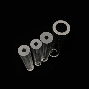 Tubo di quarzo trasparente personalizzato con flangia e foro/parete spessa ad alta pressione tubo di vetro di grande diametro - Product Image 3