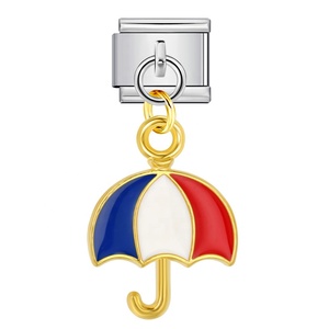 Abalorios colgantes de acero inoxidable de 9 mm con diseño de bandera estadounidense patriótica, estilo italiano, para pulseras, joyería de moda para el Día de la Independencia - Product Image 2