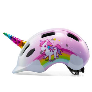 <span class=keywords><strong>Casque</strong></span> de sécurité réglable pour enfants EN1078 avec motif <span class=keywords><strong>licorne</strong></span> arc-en-ciel mignon JC022-285 pour le skateboard et la trottinette - Product Image 4