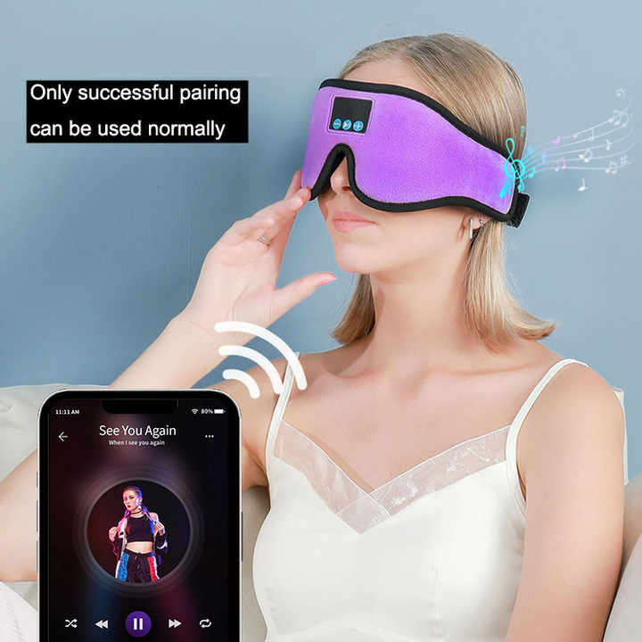 3d Sleeping Eye Mask Music Washable Wireless Music BT 5.0 Headphones Music Home Travel Sleeping Headset Eye Mask