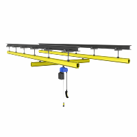 Chariot de levage suspendu modulaire léger KBK pour monorail, capacités multiples de 125 kg à 3000 kg pour la ligne de production