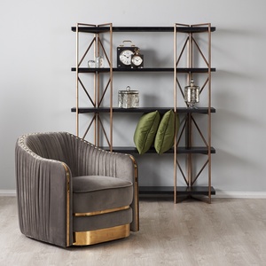 <span class=keywords><strong>Fauteuil</strong></span> simple moderne avec coussin en velours capitonné pour salon et chambre à coucher, mobilier de détente pour <span class=keywords><strong>club</strong></span> et lounge - Product Image 2