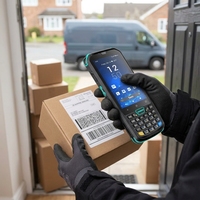 Terminal de données mobile portable, PDA, lecteur de codes-barres, Android 13, IP68, 4 pouces, pour coursier postal