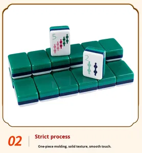 Mahjong Boho Smeraldo: Motivi Etnici Intagliati a Mano su Tessere Verde Vibrante, il Pezzo Centrale Perfetto per Serate di Gioco dallo Spirito Libero - Product Image 5