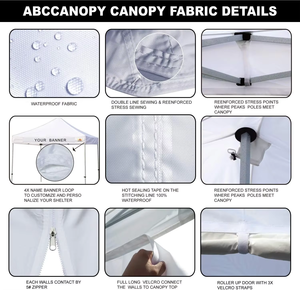 Carpa de Fábrica con Ventanas de Malla Resistente a Desgarros, Estructura de Aluminio y Puerta con Cierre para Barbacoa, Pizza, <span class=keywords><strong>Hamburguesas</strong></span> y Mercado de Comida - Product Image 3