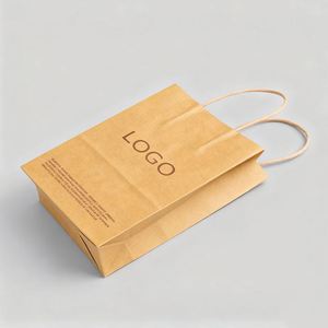 Sacs cadeaux en papier kraft brun pour produits d'emballage de supermarché en gros - Product Image 1