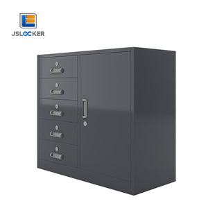 Nhiều lớp thấp Tủ 5 ngăn kéo nộp hồ sơ Locker thép Hiện Đại Văn phòng Tủ hồ sơ cửa trượt thép Locker - Product Image 6
