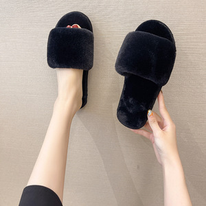 Sandales à lanières en cuir pour enfants, pantoufles d'hôtel, pantoufles décontractées pour enfants, pantoufles blanches d'hiver, <span class=keywords><strong>fourrure</strong></span> synthétique moelleuse - Product Image 4