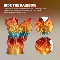 Filament d'imprimante 3D Collection Corail 1KG, PLA Soie 1.75mm, Multicolore Brillant à Dégradé Arc-en-ciel Changeant, pour Moulage