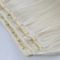 Nouveau concept coloré de tissage de cheveux vierges russes à double tirage en gros extensions de cheveux humains en silicone à trame micro perlée