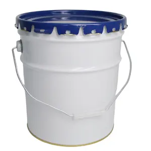 Baldes redondos da lata do balde 30L da pintura do metal 30ltr com tampa do talão com tampa para a água-produtos químicos baseados