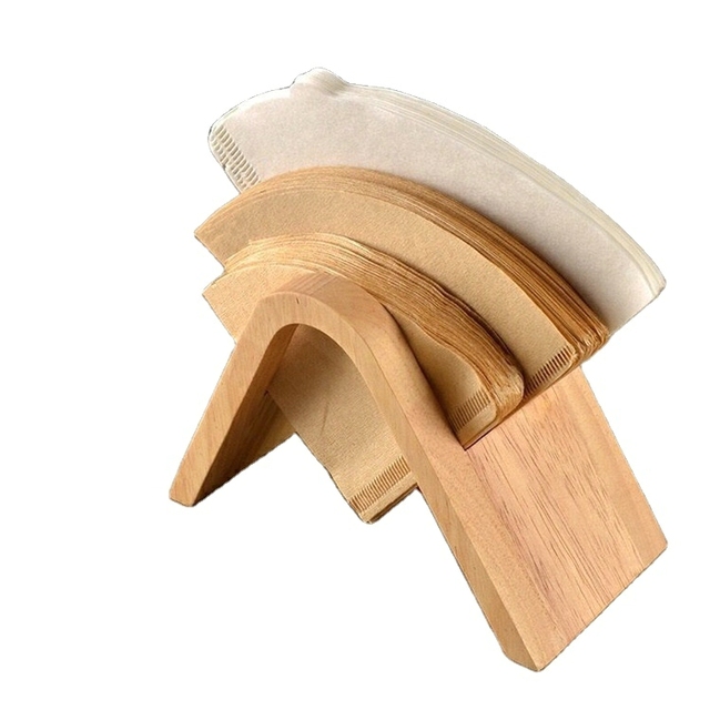 Hand-brewed Coffee Solid Wood Filter Paper Holder Rubber Wood Base 60 Filter Paper Holder