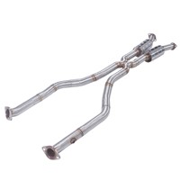 Tubo de Escape GFC Compatible con Lexus IS500 RCF GSF 5.0L V8 SUS304, Tubo Medio de Rendimiento de Igual Longitud, con Resonador Doble