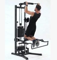 Appareil de musculation multifonctionnel à colonne unique avec bloc de poids pour entraînement complet du corps à domicile