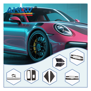 Copertura Decorativa in Fibra di Carbonio per Pannello Porta, Cornice per Pulsanti in Vetro per Interni Porsche 911, Protezione Battitacco Auto - Product Image 1