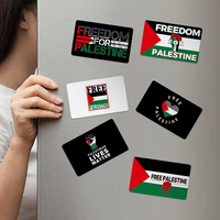 Autocollants de fenêtre de voiture personnalisés Nuoxin bon marché autocollant magnétique de réfrigérateur avec logo personnalisé du drapeau de la Palestine