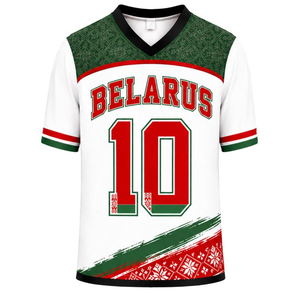 Maglia da Calcio TNOS Deportivo De Rica per Uomo - Rossa con Dettagli Stemma e Bandiera della Squadra, 100% Poliestere, Stampa a Sublimazione - Product Image 1