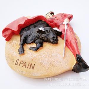 Yijia World Tourism Pegatinas conmemorativas para refrigerador, Tauromaquia española, ESPAÑA Pegatinas magnéticas <span class=keywords><strong>de</strong></span> resina tridimensionales, - Product Image 3