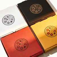 Boîte à pizza en papier jetable, impression de logo personnalisée, résistante, triple couche, ondulée, plusieurs tailles (6-18 pouces), prix bas, vente en gros
