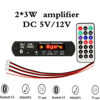 5.0 2*3W Subwoofer haut-parleur amplificateur de puissance carte 12v5v MP3 décodeur carte voiture FM Radio Module Support TF