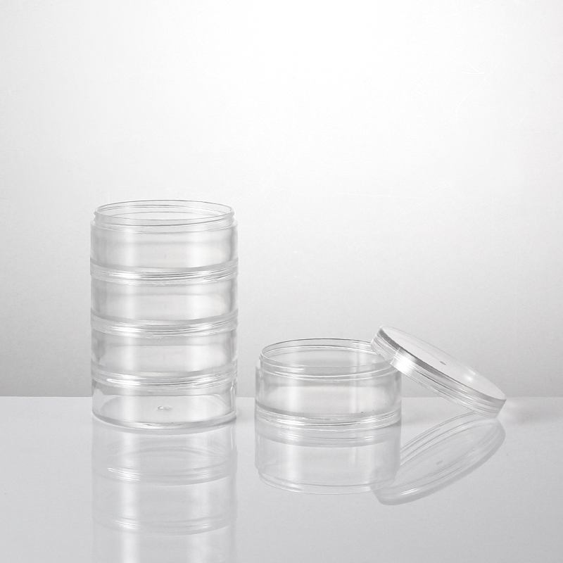 Круглые пластиковые контейнеры разных размеров, штабелируемые банки для хранения бусин, пуговиц, поделок, ювелирных изделий, 4 стойки, 5 уровней