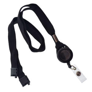 Clip retráctil para llaves, soporte <span class=keywords><strong>de</strong></span> carrete para tarjetas <span class=keywords><strong>de</strong></span> identificación, diseño personalizado, sublimación simple, negro - Product Image 3