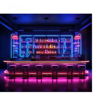 Meubles de <span class=keywords><strong>bar</strong></span> à vin en surface solide, <span class=keywords><strong>bar</strong></span> de nuit, restaurant, hôtel, table de <span class=keywords><strong>bar</strong></span> en forme de L sur mesure, <span class=keywords><strong>comptoir</strong></span> de <span class=keywords><strong>bar</strong></span> circulaire à LED - Product Image 5