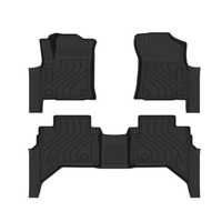 Conduite à gauche de haute qualité en cuir TPE 3 pièces 3D 5D tapis de voiture pour Toyota Hilux 2015-2024
