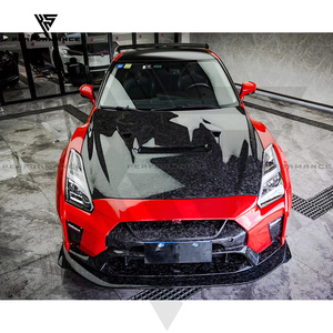 Parachoques Delantero Vari 2019 Estilo <span class=keywords><strong>Magnum</strong></span> <span class=keywords><strong>Opus</strong></span>, Mitad Fibra de Carbono, con Labio, para Nissan GTR R35 2008-2019 - Product Image 3