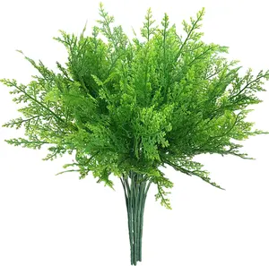 Artificielle 7 fourche Maidenwort eau herbe en plastique plante mur matériel simulation de pin herbe plante verte fougère