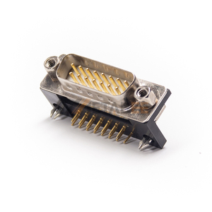 Conector <span class=keywords><strong>D</strong></span>-<span class=keywords><strong>Sub</strong></span> de 15 Pines Macho en Ángulo Recto, Chapado en Oro, DB15, 90 Grados, Montaje en PCB, 2 y 3 Filas, Alta Densidad, <span class=keywords><strong>HD15</strong></span> - Product Image 3