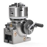 Tête de division de précision semi-universelle BS 4 pouces à 3 mors, ensemble de fraisage avec contre-pointe pour table rotative de machine à fraiser