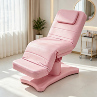 Lit de beauté électrique multifonctionnel à 3 moteurs avec télécommande, chaise de spa faciale réglable, lit de massage pour extensions de cils et tatouages