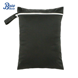 <span class=keywords><strong>Sac</strong></span> à langer imperméable et lavable 30*40cm avec poignée et fermeture éclair, pochette de rangement écologique pour couches et vêtements de bébé (humides et secs) - Product Image 1