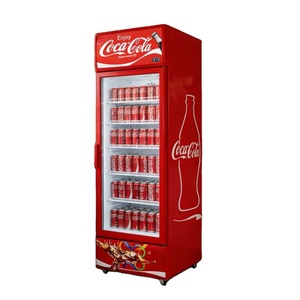 Slim Single Glass Door Commercial Beverage Display Refrigerator with Air Cooling Stainless Steel Digital Temperature Control - Product Image 1