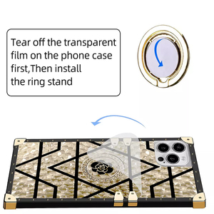 Nuovo arrivo TPU Luxury Glitter Bling con supporto ad anello Rose Flower Print <span class=keywords><strong>Cover</strong></span> Phone Caser per <span class=keywords><strong>Samsung</strong></span> A12 A51 <span class=keywords><strong>A70</strong></span> A73 A32 A03S - Product Image 4