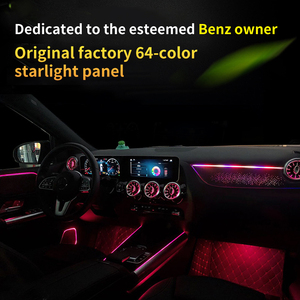 Kit complet d'éclairage d'ambiance pour voiture W247 64 couleurs, turbine <span class=keywords><strong>lumineuse</strong></span> pour aérateur d'air pour <span class=keywords><strong>Mercedes</strong></span> Benz Classe B/GLA W247 H247 - Product Image 4