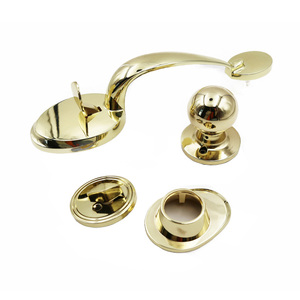 มือจับประตูหน้าบ้านคุณภาพสูงแบบฝังพร้อมชุดล็อคแบบฝัง ทนทาน สีทอง ดีไซน์ทันสมัย พร้อมชุดมือจับประตูแบบฝังและชุดลูกบิดประตู - Product Image 3