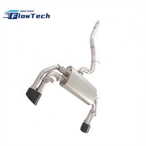 ระบบท่อไอเสียแบบ Catback พร้อมวาล์วควบคุม ผลิตจากสแตนเลส T304 สำหรับรถยนต์ Audi S3 2.0T แบบปลายท่อเดี่ยวสองด้าน พร้อมรีโมทควบคุมวาล์ว - Product Image 1