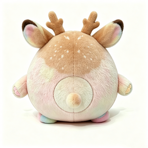 Peluche de ciervo redondo personalizado, animal de peluche color cervatillo en degradado pastel, muñeco de peluche de ciervo gordo y suave, ciervo del bosque - Product Image 3