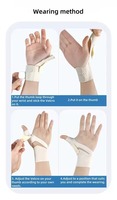 Funda de Muñeca Deportiva Cómoda, Delgada, Transpirable y Ajustable con Soporte Fijo para la Articulación del Pulgar, para Mano Derecha o Izquierda