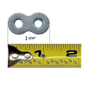 Support de réparation avec vis de fixation 2 trous, connecteur de plaques précieuses, plaques d'angle lisses et plat, couleur argent vente en gros 50 pièces - Product Image 2