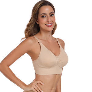Reggiseno per <span class=keywords><strong>allattamento</strong></span> <span class=keywords><strong>al</strong></span> <span class=keywords><strong>seno</strong></span> aperto e taglia all'ingrosso maternità <span class=keywords><strong>gravidanza</strong></span> senza soluzione di continuità senza fili per le donne - Product Image 3